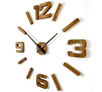 Relojes de pared 3D DIY madera de roble grande reloj de pared 100-130 cm 3D reloj de pared diseño moderno EKO Relojes de pared decoración reloj de pared para oficina, salón, dormitorio, artículo
