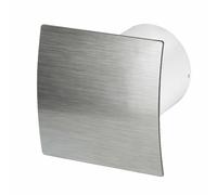 Pared Baño Extractor 125mm Con 188mm x 208mm Cepillado Plata Panel Frontal