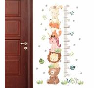 Pared Con Tabla De Crecimiento Para Niños: Pegatinas De Altura De Animales Del Bosque, Lindas Calcomanías Para Paredes | Gráficos De Medición Extraíbles De PVC, Decoración Que Incluye Suministros De D