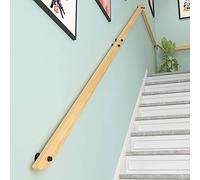 Pared de madera para escaleras interiores y exteriores, balcones y parapetos, longitud ajustable de 30 cm a 600 cm con soporte de pared fuerte, solución de barandilla segura y elegante