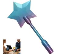 Pared de tarjetas de crédito, 3D impresas en pared para pagar, Star Magic Wands Contactless Payment Card Holder for Tap-to-Pay Credit & Debit Cards, Novelty Gift (Blue)