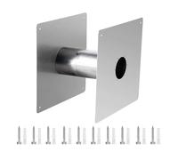 Pared de ventilación directa de acero inoxidable - paso de chimenea ajustable, inserto de humo ignífugo | Kit de pared aislado de 2,36 pulgadas para estufa de pellets, duradera pared de pellets Dimble