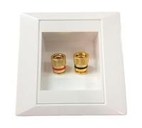 Pared Del Teatro Home - Plate Jack Altavoces, Placa De Pared Del Subwoofer | Terminal De Dos Piezas Universal, Easy Instale Interfaz De Cine En Casa, Conector De Acoplamiento De Fil