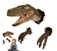 pared dinosaurio | Busto estatua cabeza dinosaurio resina | Adornos arte pared dinosaurio explosivo para el hogar, oficina, dormitorio