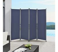 Pared divisoria/Biombo 215 x 170 cm Azul Oscuro Biombo Exterior Mampara Toldo Protector Separador de Espacios