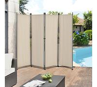 Pared divisoria/Biombo - 215 x 170 cm - Color de Arena - Biombo Exterior - Mampara - Toldo Protector - Separador de Espacios