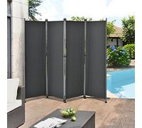Pared divisoria/Biombo - 215 x 170 cm - Gris - Biombo Exterior - Mampara - Toldo - Protector - Separador de Espacios