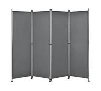 Pared divisoria / biombo modica poliéster 215 x 170 cm gris medio [pro.tec]