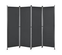 Pared divisoria / biombo modica poliéster 215 x 170 cm negro [pro.tec]