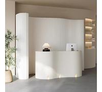 Pared divisoria de ambientes portátil, mampara plegable, biombo de papel ajustable, separadores de pared plegables para la separación de ambientes, separador de privacidad decorativo White-3x1.8m