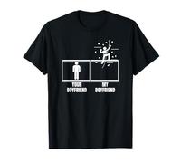 Pared Escalando Tu Novio Mi Novio Divertido Boulder Camiseta