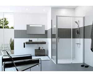 Pared lateral cuadrada HÜPPE Classics 2 EasyEntry para puerta corredera, anch...