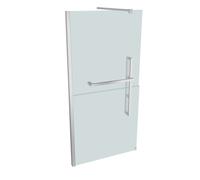 Pared lateral cuadrada HÜPPE Duplo pure Walk-In 1 pieza, ancho: 100 cm, lado ...