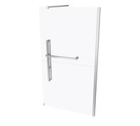Hüppe Duplo pure Walk-In Panel lateral de 4 esquinas de una sola pieza, anchura:110cm, fijación derecha, DT0011C91322, Cabinas de ducha: Perfil color cromo Cristal ESG transparente con antiplaca