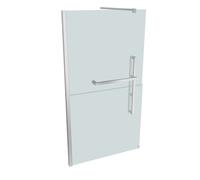 Pared lateral cuadrada HÜPPE Duplo pure Walk-In 1 pieza, ancho: 110 cm,