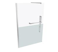 Pared lateral cuadrada HÜPPE Duplo pure Walk-In 1 pieza, ancho: 130 cm, lado ...