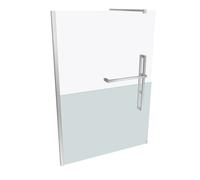 Pared lateral cuadrada HÜPPE Duplo pure Walk-In 1 pieza, ancho: 140 cm, lado ...
