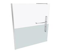 Pared lateral cuadrada HÜPPE Duplo pure Walk-In 1 pieza, ancho: 180 cm, lado ...