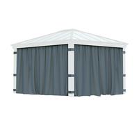Pared lateral de pérgola Dallas (An x Al: 430 x 212 cm, Específico para: Cenador Dallas, Gris)