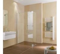 Pared lateral Kermi PASA XP TFL 08020, PXTFL080201AK, Color: Plata Mate Brillo Real Glass transparente
