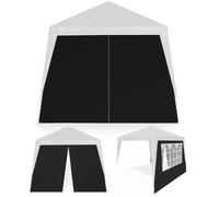 Pared lateral plegable para cenador Capri set 2 negro 3x3m