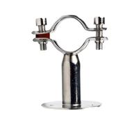 Pared Montaje Techo Montaje Tubo Soporte 1 Uds. Tubo de 12mm-89mm O/D abrazadera de tubo de acero inoxidable soporte de Clip con placa Base longitud del poste 50mm/100mm/150mm(32-34mm L100mm)