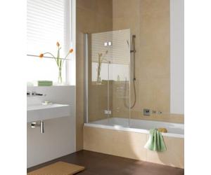 Pared plegable Kermi DIGA 2PL 12015, DI2PL12015VPK, Color: Plata Alto Brillo Vidrio Real Claro Limpio
