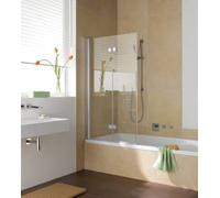 Pared plegable Kermi DIGA 2PR 12015, DI2PR12015VPK, Color: Plata Alto Brillo Vidrio Real Claro Limpio