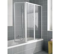 Pared plegable Kermi VARIO 2000 FW3 03714, V2FW3037141AK, Color: Plata Mate Brillo Real Glass transparente