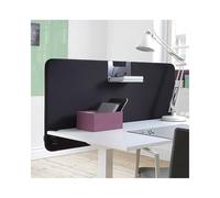 Pared separadora acústica para mesa estándar con esquinas redondeadas altura 650 mm, textil