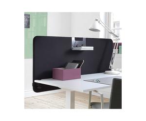 Pared separadora acústica para mesa estándar con esquinas redondeadas altura 650 mm, textil