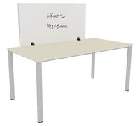 Pared separadora sobre la mesa para puesto de trabajo individual SMIT VISUAL, superficie esmaltada y de fieltro de PET