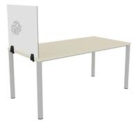 Pared separadora sobre la mesa para puesto de trabajo individual SMIT VISUAL, superficie esmaltada y de fieltro de PET