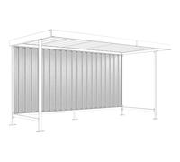 Pared trasera para marquesina para material Leipzig WSM, para el modelo por un solo lado, para unidad básica y de ampliación