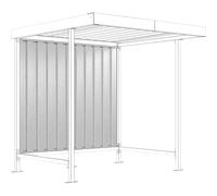 Pared trasera para marquesina para material Leipzig WSM, para el modelo por un solo lado, para unidad básica