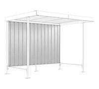 Pared trasera para marquesina para material Leipzig WSM, para el modelo por un solo lado, para unidad básica