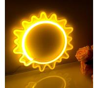 Paredes de neón de sol decoradas con letreros de neón de sol amarillo dormitorio USB / 3 - AA Battery Drive Night Light Children 's Room Birthday Christmas Halloween Party