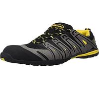 Paredes SP5027 GR44 Helio S1P SRA - Zapatos flexibles de seguridad deportivos con cordones, Negro/Gris/Amarillo, 44 EU