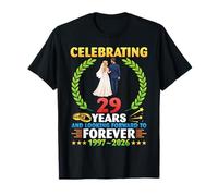 Pareja 29 Aniversario de Boda para Siempre 1997 2026 Celebrar Camiseta