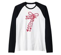 Pareja 7 67 - Lindo Seis Siete Corazones A Juego 67 Valentine Camiseta Manga Raglan