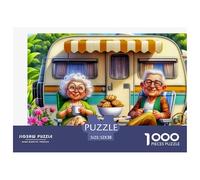 Pareja Anciana Acampada Puzzle de 1000 Piezas Papel para Adultos Relajación Puzzle para Toda la Familia Decoración Hogar 52x38cm/1000pcs