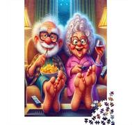 Pareja anciana Relajante 1000 Piezas Stock De Cartas Premium Rompecabezas Conjunto Amantes De La Familia Divertido Juego Alivio del Estrés Decoración De Paredes 70x50cm/1000pcs