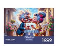 Pareja Anciana Romántica Tarde Puzzle de 1000 Piezas Cartón Puzzle para Adultos Escena Encantadora Juego de Puzzle 1000 Piezas Relajación Decoración Familiar 70x50cm/1000pcs