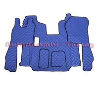 Pareja De Alfombras + Funda De Eco Cuero Azul Para Scania R 2010>2016 Manual
