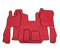 Pareja De Alfombras + Funda En Ecopiel Roja Para Scania R Desde 2010 Auto