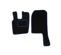 Pareja De Alfombrillas En Moqueta Negra Con Borde Azul Para Scania Serie 4