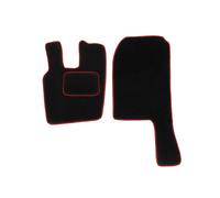 Pareja De Alfombrillas En Moqueta Negra Con Borde Rojo Para Scania Serie 4