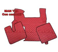 Pareja De Alfombrillas + Funda En Ecopiel Roja Man Tgx Cambio Manual