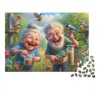 Pareja de Ancianos Feliz Puzzle 1000p Adultos Y Ni?os Juego De Lógica Noche En Familia Mejor Valorados Entrenamiento Mental Cartón Premium 38x26cm/1000pcs