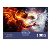 Pareja de ángeles y demonios 1000 Piezas Puzzle Clásico Armonía de dos elementos Puzzle Adultos, Cartón Reciclado - Reto Educativo Chulo, Juego En Casa, Regalo Ideal Para Principiantes 38x26cm/1000pcs